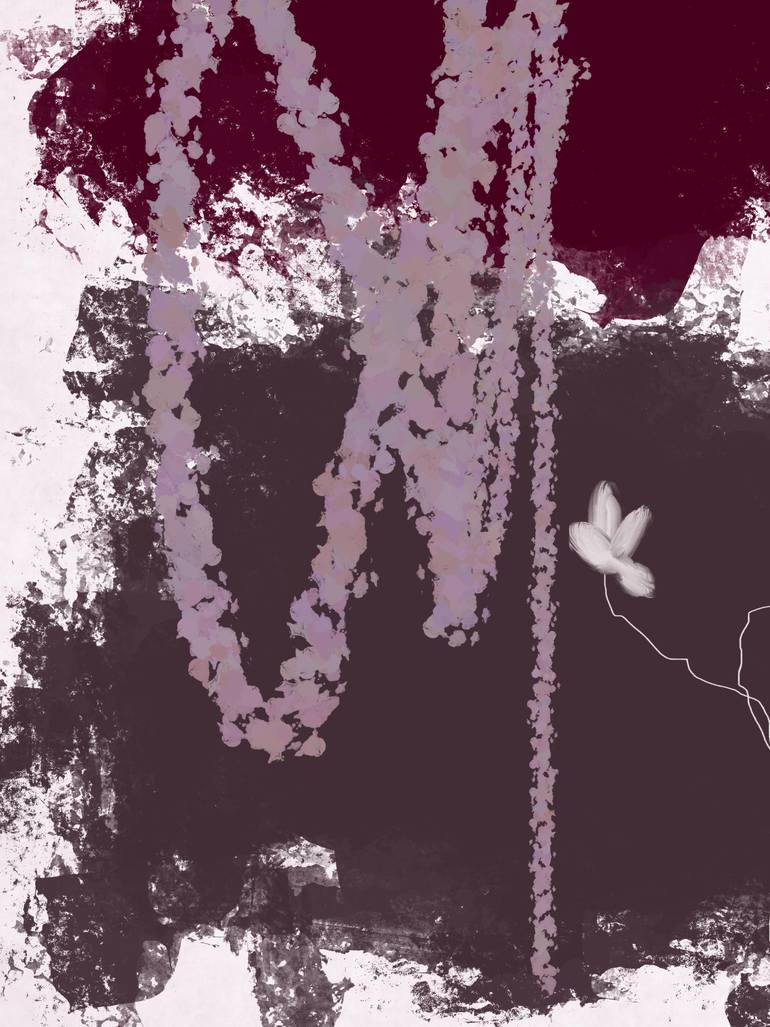 Original Abstract Nature Mixed Media by Natalie Ola