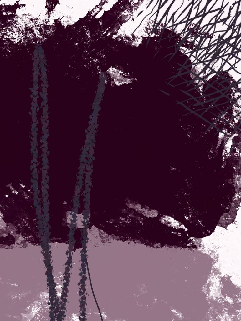 Original Abstract Nature Mixed Media by Natalie Ola