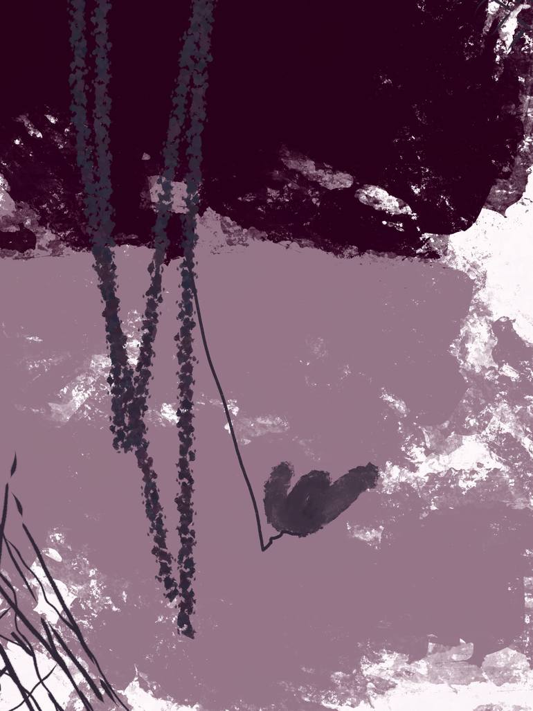 Original Abstract Nature Mixed Media by Natalie Ola