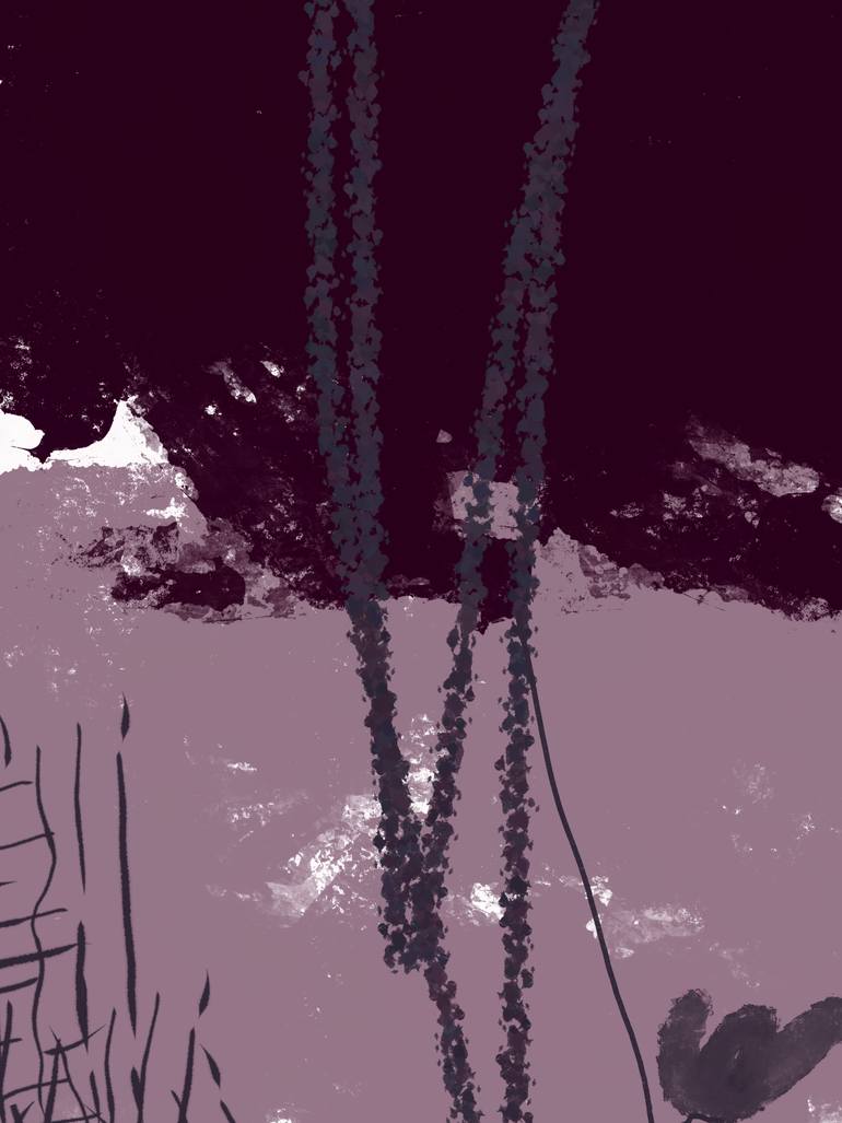 Original Abstract Nature Mixed Media by Natalie Ola