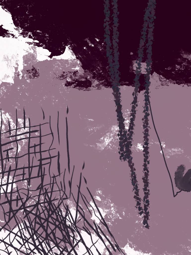 Original Abstract Nature Mixed Media by Natalie Ola