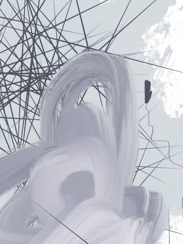 Original Abstract Nature Mixed Media by Natalie Ola