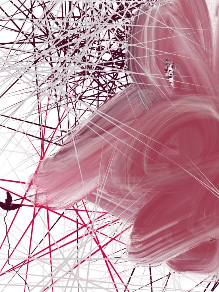 Original Abstract Nature Mixed Media by Natalie Ola