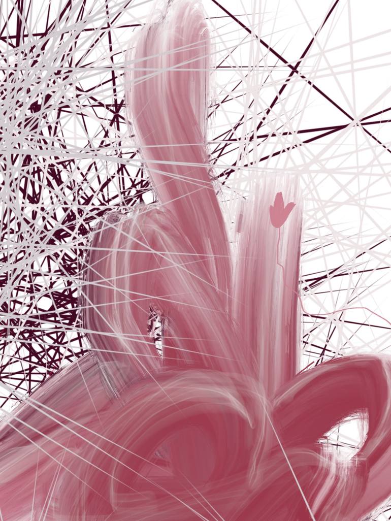 Original Abstract Nature Mixed Media by Natalie Ola