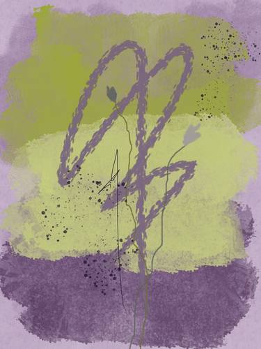 Original Abstract Nature Mixed Media by Natalie Ola