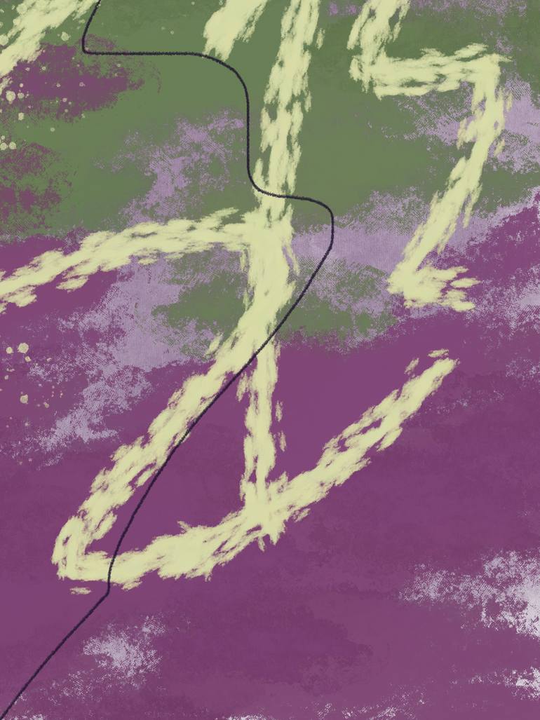 Original Abstract Nature Mixed Media by Natalie Ola