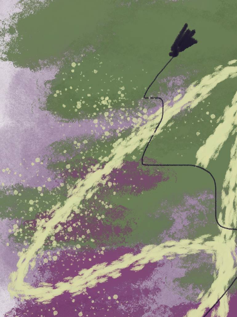 Original Abstract Nature Mixed Media by Natalie Ola