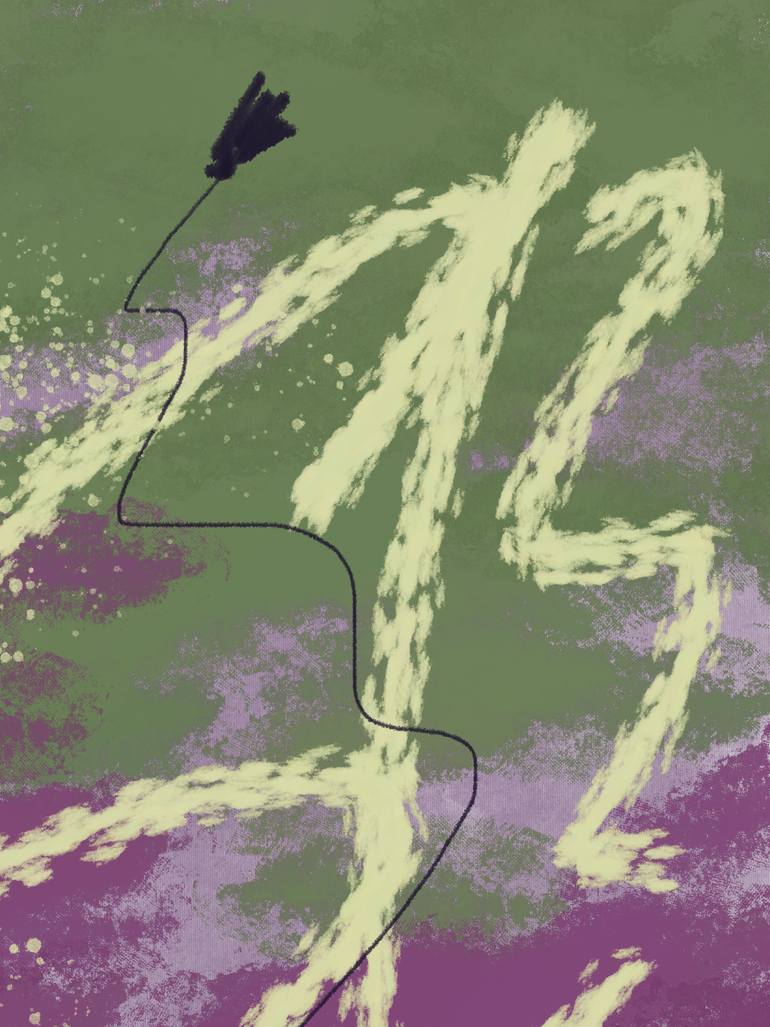 Original Abstract Nature Mixed Media by Natalie Ola