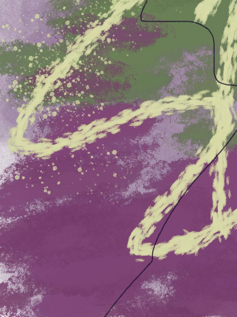 Original Abstract Nature Mixed Media by Natalie Ola