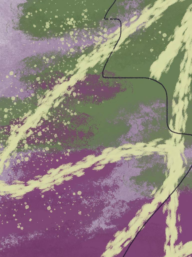 Original Abstract Nature Mixed Media by Natalie Ola