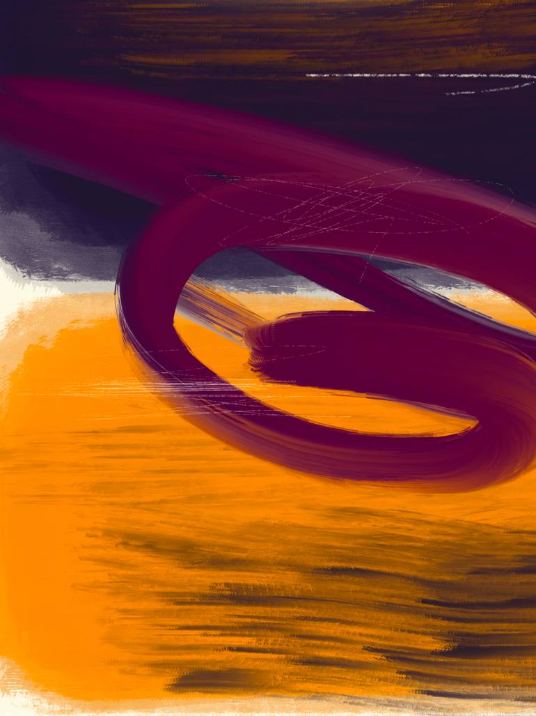 Original Abstract Nature Mixed Media by Natalie Ola