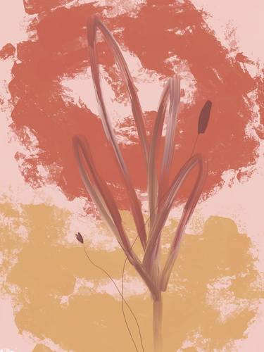 Original Abstract Nature Mixed Media by Natalie Ola