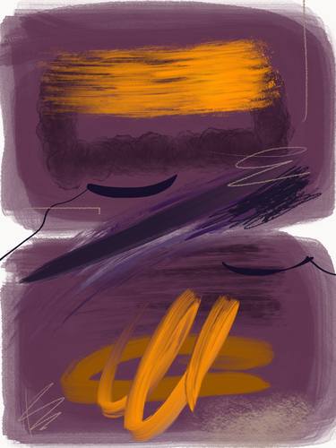 Original Abstract Nature Mixed Media by Natalie Ola