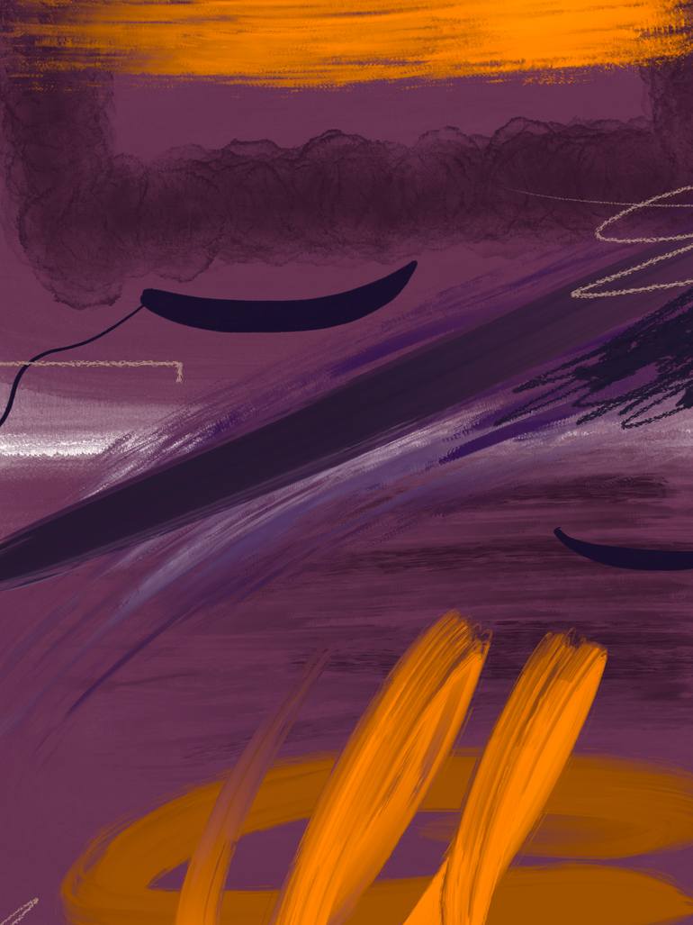 Original Abstract Nature Mixed Media by Natalie Ola