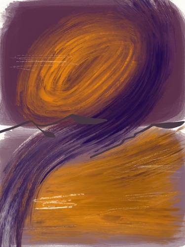 Original Abstract Nature Mixed Media by Natalie Ola