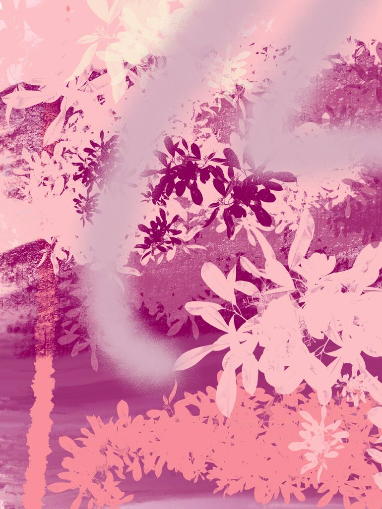 Original Abstract Nature Mixed Media by Natalie Ola