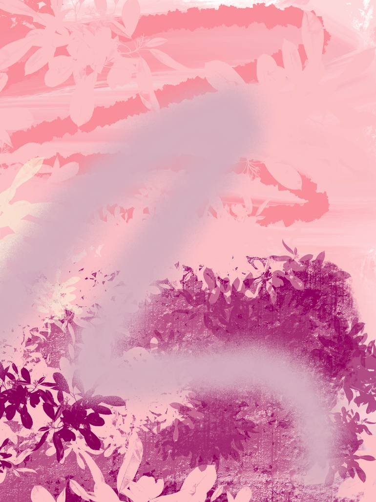 Original Abstract Nature Mixed Media by Natalie Ola