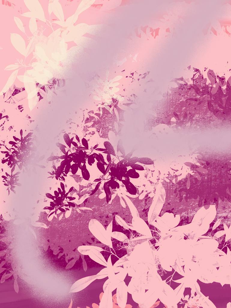 Original Abstract Nature Mixed Media by Natalie Ola