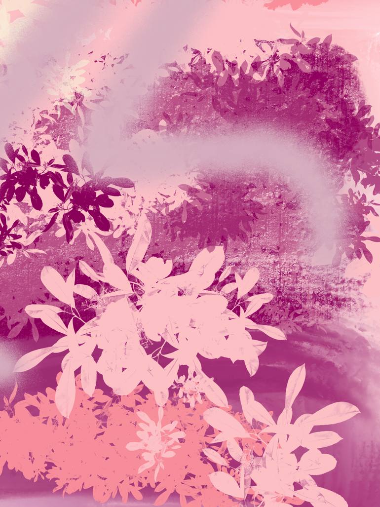 Original Abstract Nature Mixed Media by Natalie Ola