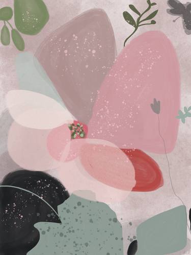 Print of Abstract Garden Mixed Media by Natalie Ola