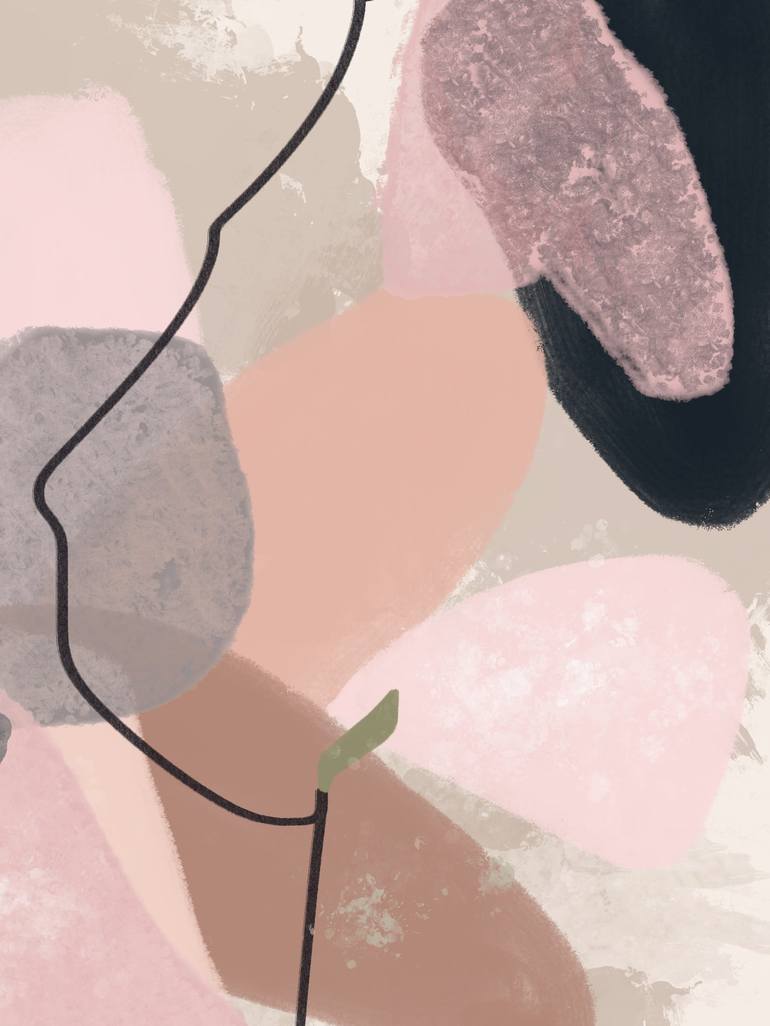 Original Abstract Nature Mixed Media by Natalie Ola