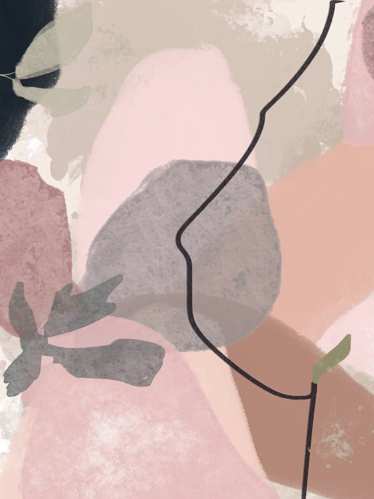 Original Abstract Nature Mixed Media by Natalie Ola