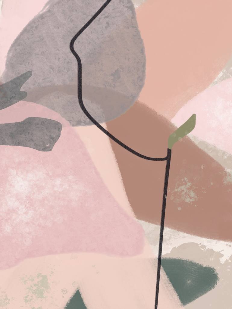 Original Abstract Nature Mixed Media by Natalie Ola