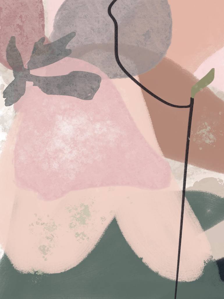Original Abstract Nature Mixed Media by Natalie Ola