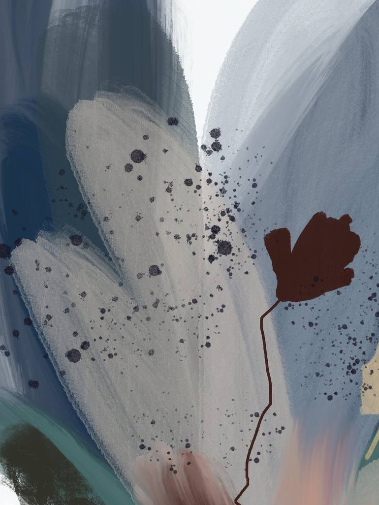 Original Abstract Nature Mixed Media by Natalie Ola