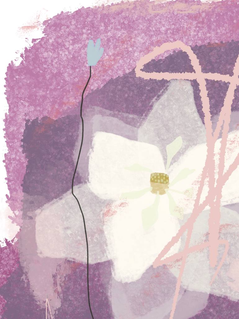 Original Abstract Nature Mixed Media by Natalie Ola