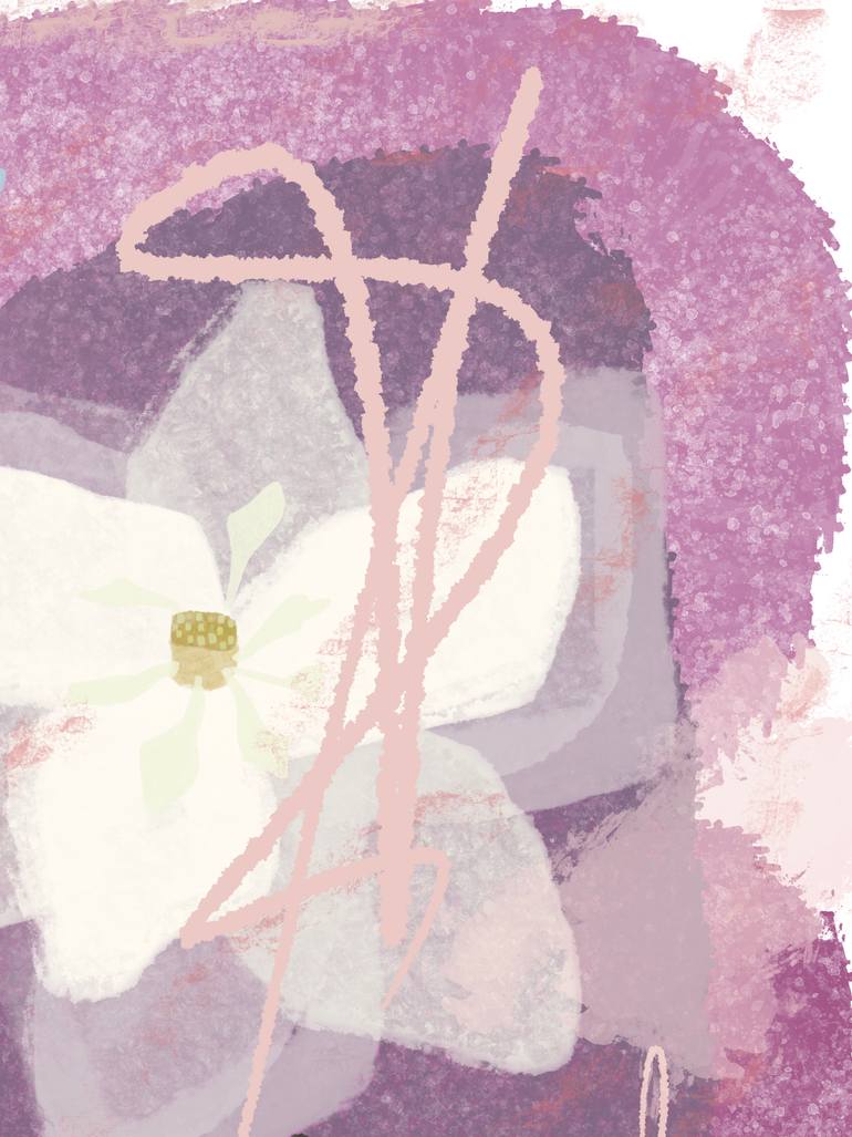 Original Abstract Nature Mixed Media by Natalie Ola