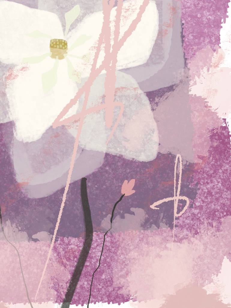 Original Abstract Nature Mixed Media by Natalie Ola