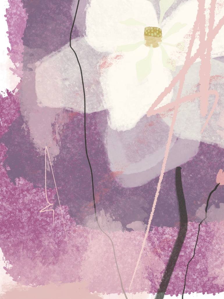 Original Abstract Nature Mixed Media by Natalie Ola