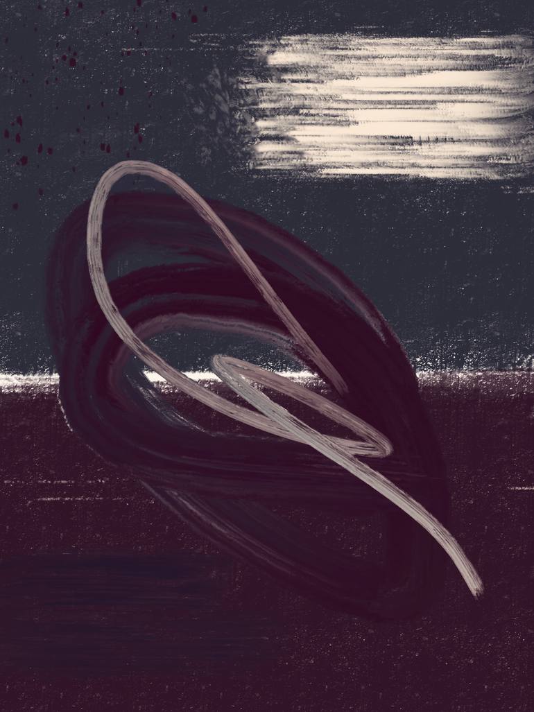 Original Abstract Nature Mixed Media by Natalie Ola