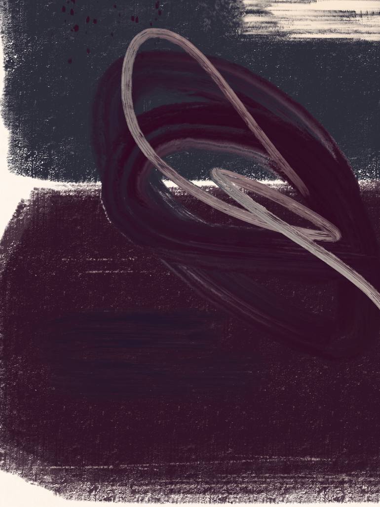 Original Abstract Nature Mixed Media by Natalie Ola