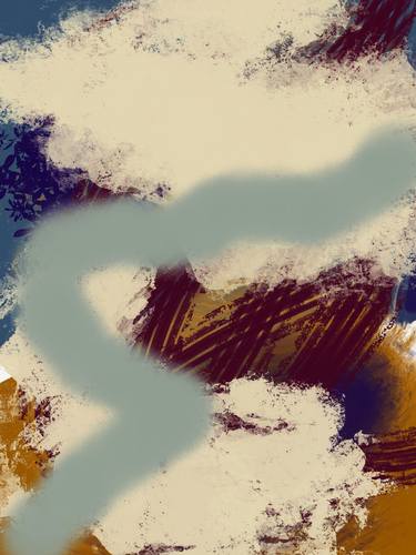Original Abstract Nature Mixed Media by Natalie Ola