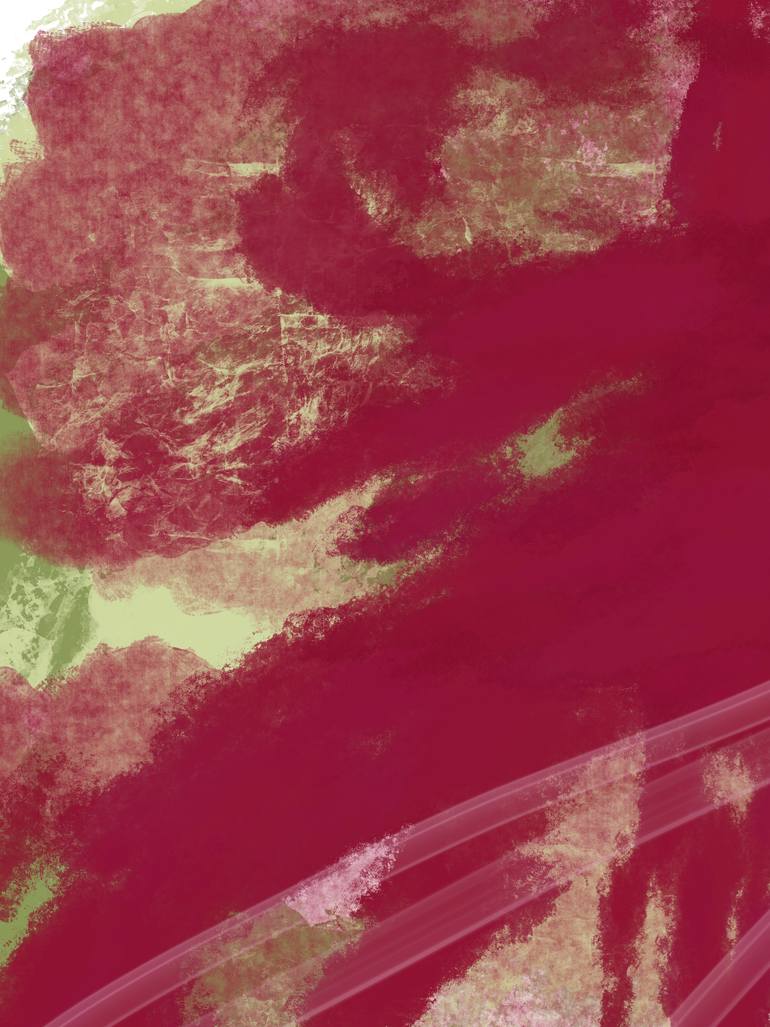 Original Abstract Nature Mixed Media by Natalie Ola