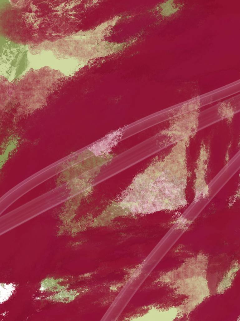 Original Abstract Nature Mixed Media by Natalie Ola