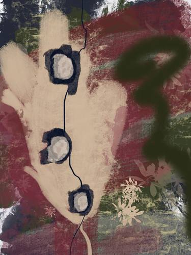 Original Abstract Nature Mixed Media by Natalie Ola