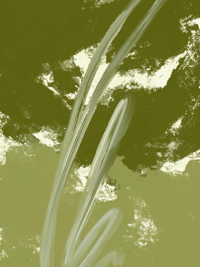 Original Abstract Nature Mixed Media by Natalie Ola