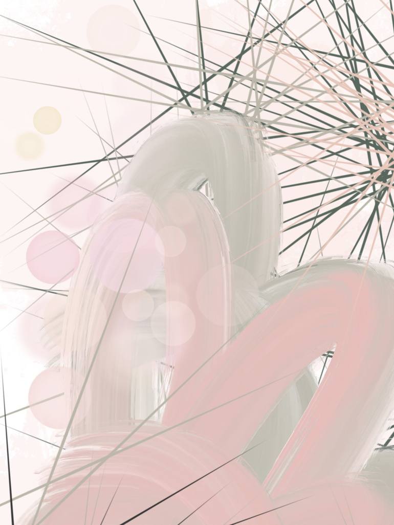 Original Abstract Nature Mixed Media by Natalie Ola