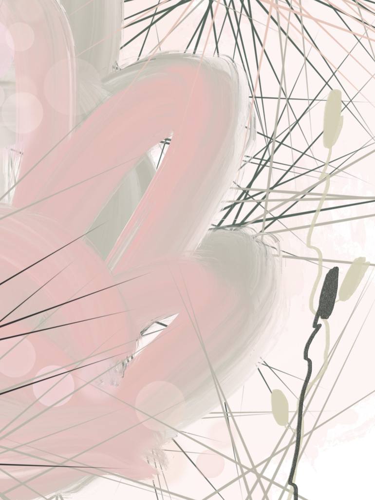 Original Abstract Nature Mixed Media by Natalie Ola