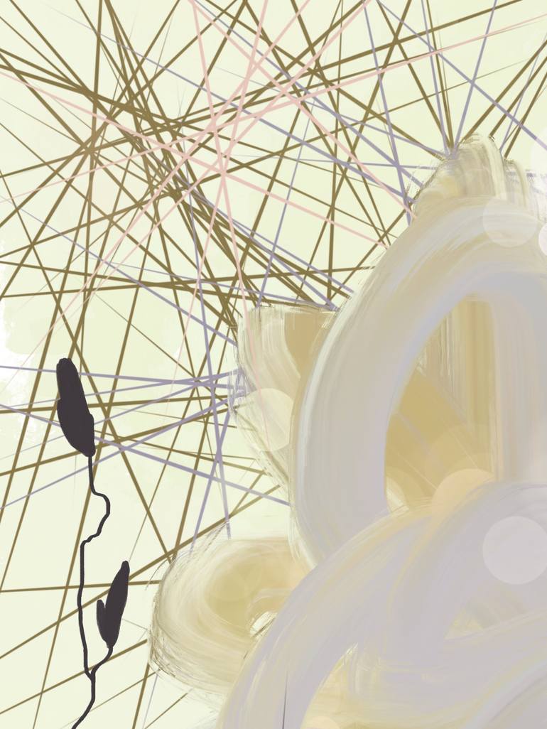 Original Abstract Nature Mixed Media by Natalie Ola
