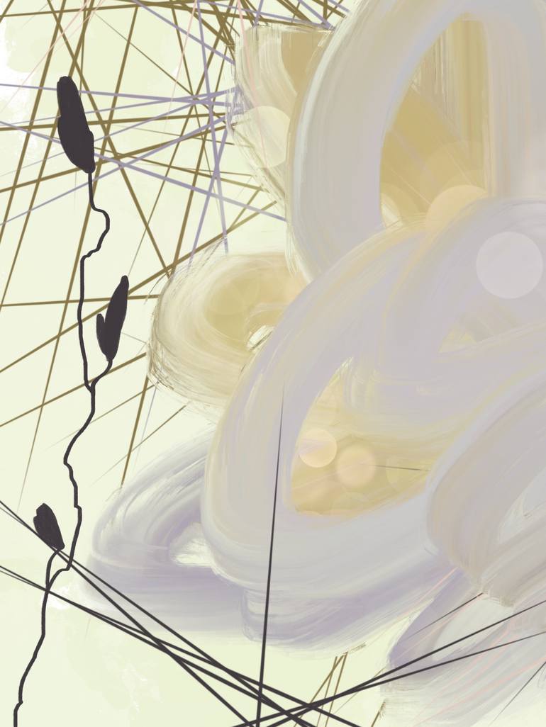Original Abstract Nature Mixed Media by Natalie Ola