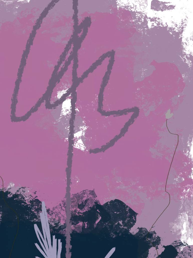 Original Abstract Nature Mixed Media by Natalie Ola