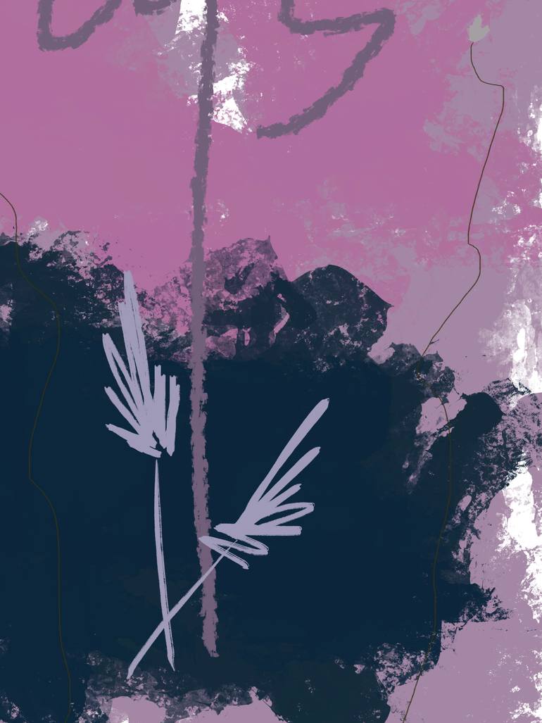 Original Abstract Nature Mixed Media by Natalie Ola