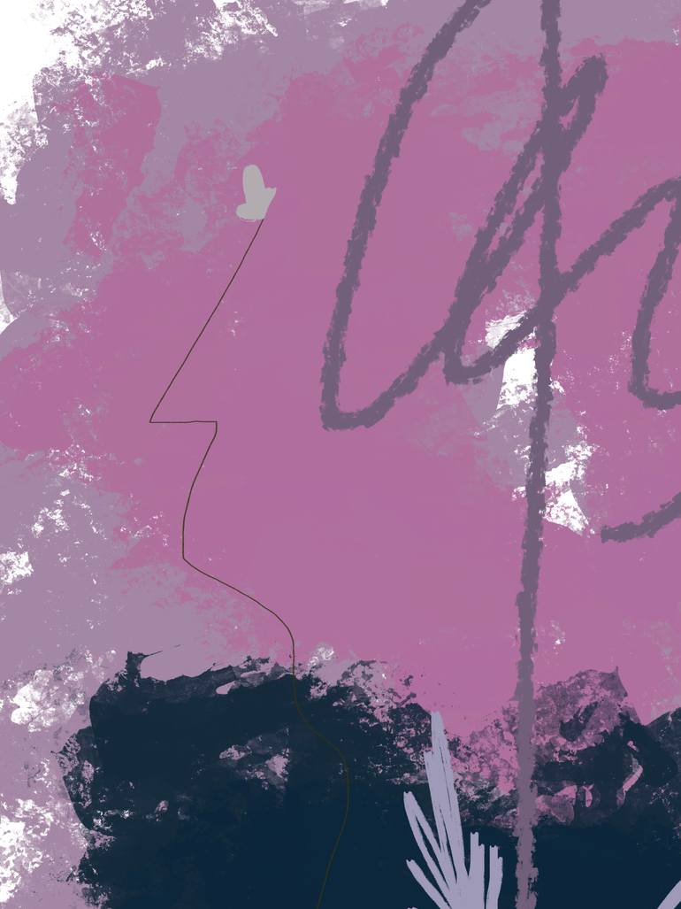 Original Abstract Nature Mixed Media by Natalie Ola