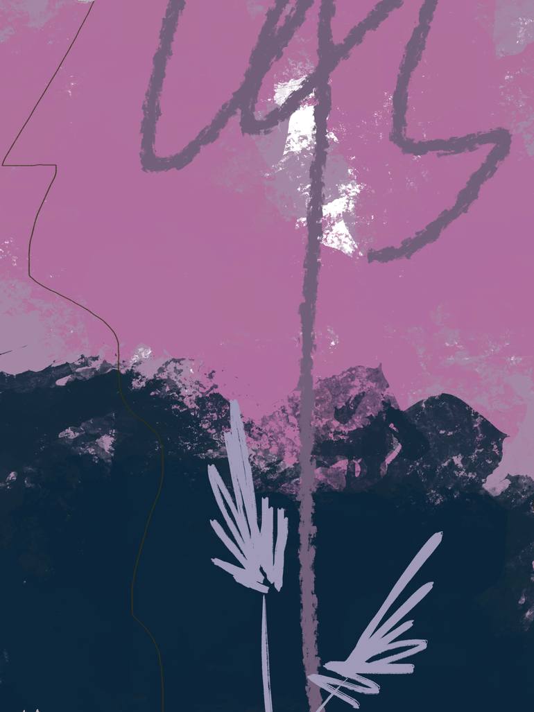 Original Abstract Nature Mixed Media by Natalie Ola