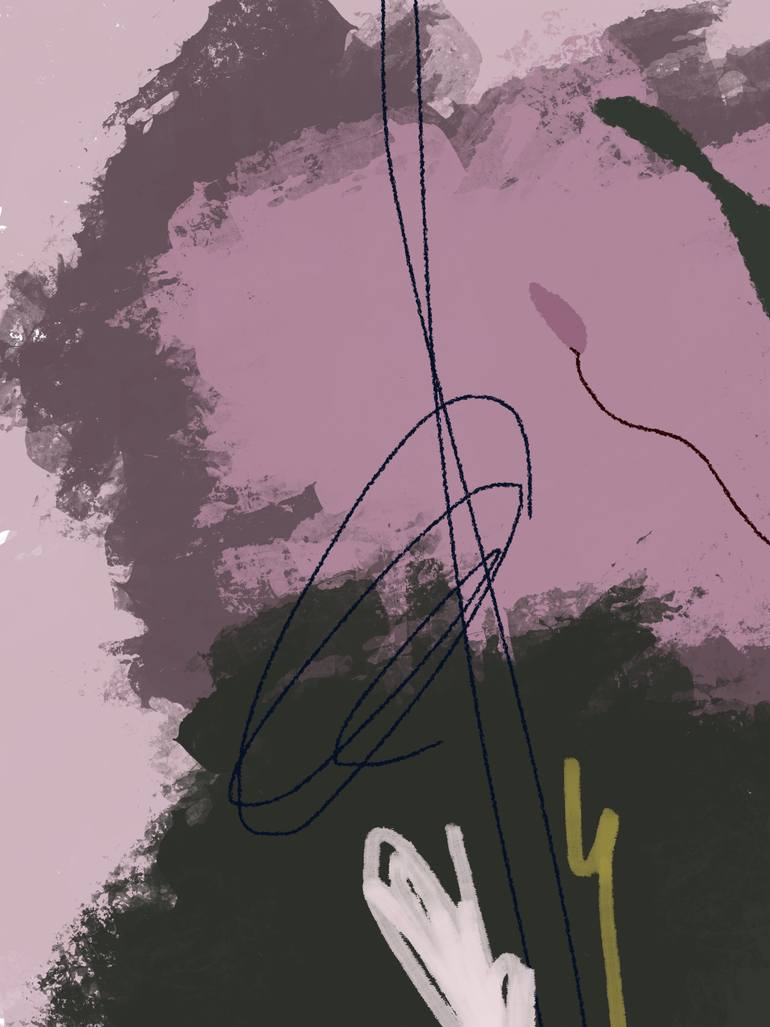Original Abstract Expressionism Botanic Painting by Natalie Ola