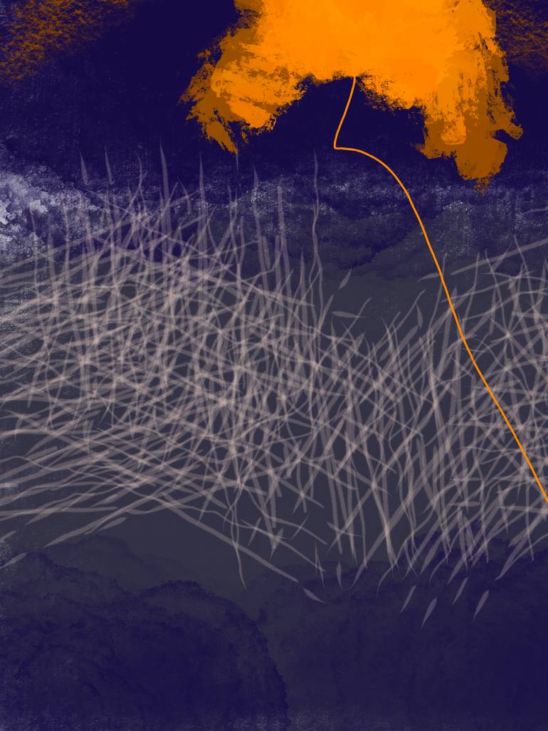 Original Abstract Nature Mixed Media by Natalie Ola